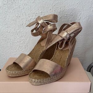 Loeffler Randall Metallic Espadrille Wedges